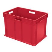 Red, 23-3/4" x 15-3/4" x 16-1/8", Solid Side and Base, Straight Wall Container (2 Per Carton)