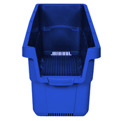Blue, 42" x 11.5" x 11.5", 3 Divider Slots, Nesting Rack Bin