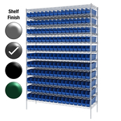 12"D x 48"W x 74"H Grey Epoxy Shelf w/ (12) Shelves and (176) 30110s