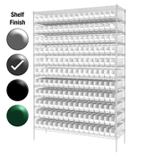 12"D x 48"W x 74"H Grey Epoxy Shelf w/ (12) Shelves and (176) 30110s