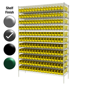12"D x 48"W x 74"H Grey Epoxy Shelf w/ (12) Shelves and (176) 30110s