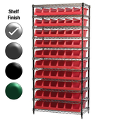 18"D x 36"W x 74"H Chrome Shelf w/ (11) Shelves and (10) 30318s