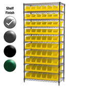 18"D x 36"W x 74"H Chrome Shelf w/ (11) Shelves and (10) 30318s