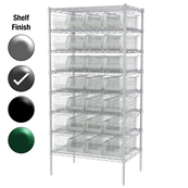 24"D x 36"W x 74"H Grey Epoxy Shelf w/ (8) Shelves and (28) 30284s