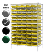 24"D x 48"W x 74"H Grey Epoxy Shelf w/ (12) Shelves and (55) 30184s