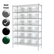 24"D x 48"W x 74"H Grey Epoxy Shelf w/ (7) Shelves and (18) 30281s