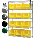 24"D x 48"W x 74"H Grey Epoxy Shelf w/ (5) Shelves and (12) 30282s