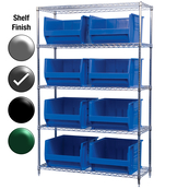 24"D x 48"W x 74"H Grey Epoxy Shelf w/ (5) Shelves and (8) 30283s