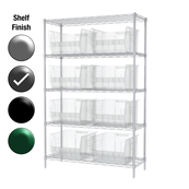 24"D x 48"W x 74"H Grey Epoxy Shelf w/ (5) Shelves and (8) 30283s