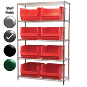 24"D x 48"W x 74"H Grey Epoxy Shelf w/ (5) Shelves and (8) 30283s