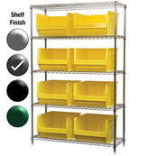 24"D x 48"W x 74"H Grey Epoxy Shelf w/ (5) Shelves and (8) 30283s