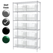 24"D x 48"W x 74"H Grey Epoxy Shelf w/ (6) Shelves and (10) 30288s
