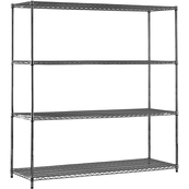 Grey, 24"D x 60"W x 96"H, 4 Shelf, Wire Shelving Starter Kit