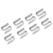 Chrome, S-Hooks (Package of 8)