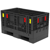 Black, 24" x 44" x 25", Collapsible, 2 Gates, 1800lbs Cap.