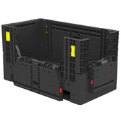 Black, 24" x 44" x 25", Collapsible, 2 Gates, 1800lbs Cap.
