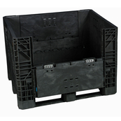 Black, 32" x 30" x 34", Collapsible, 2 Gates, 1800lbs Cap.