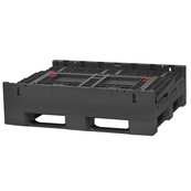 Black, 48" x 40" x 34", Collapsible, 2 Gates, 1800lbs Cap.