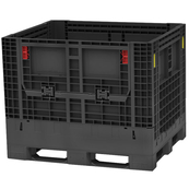 Black, 48" x 40" x 34", Collapsible, 2 Gates, 1800lbs Cap.