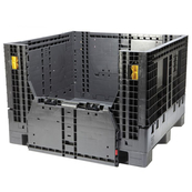 Black, 48" x 45" x 34", Collapsible, 2 Gates, 1800lbs Cap.