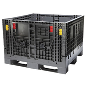 Black, 48" x 45" x 34", Collapsible, 2 Gates, 1800lbs Cap.