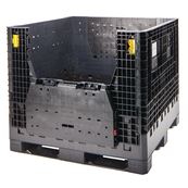 Black, 48" x 45" x 42", Collapsible, 2 Gates, 1800lbs Cap.