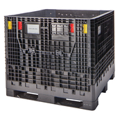 Black, 48" x 45" x 42", Collapsible, 2 Gates, 1800lbs Cap.