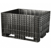 Black, 48" x 44" x 29", Fixed Wall, 700lbs Cap., Bulk Box