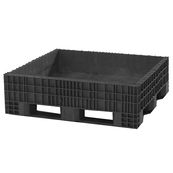 Black, 48" x 45" x 15" Fixed Wall, 700lbs Cap., Bulk Box