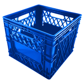 Blue, 13"L x 13"W x 11"H, 16 Qt Multi-Purpose Crate