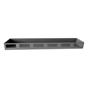 Grey, Heavy Duty, 14Ga. Steel Door Tray for 48" Wide Cabinets w/ Louvered Panels on Door