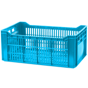 Lt. Blue, 19"L x 12"W x 8"H Vented Multi-Use Fruit, Vegetable and Shellfish Container