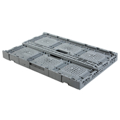 Grey, 23.62"L x 15.74"W x 10.23"H, Vented Collapsible Container