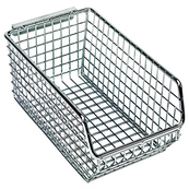Chrome, 7-1/4" x 4-1/4" x 3" Mesh Hanging and Stacking Bin (20 Per Carton)