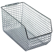 Chrome, 10-3/4" x 5-1/2" x 5" Mesh Hanging and Stacking Bin (10 Per Carton)