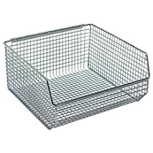 Chrome, 10-3/4" x 11" x 5" Mesh Hanging and Stacking Bin (10 Per Carton)
