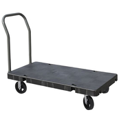 Black, 30" x 60" Open Outside Handle Platform Truck