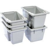 Grey, 21" x 14" x 12", Solid Stack and Nest Container (Alt. M/N: 18-510)