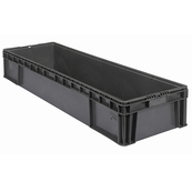 Grey, 48" x 15" x 8", Straight Wall Container