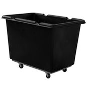 Black, 39" x 27" x 29", 3" All Swivel Corner Casters,  10 Bu. / 12 Cu. Ft., 200lb Cap., Econocart