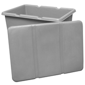 Grey, 43" x 31" x 33", 3" Diamond Casters,  14 Bu. / 16 Cu. Ft., 400lb Cap., Heavy Duty Starcart
