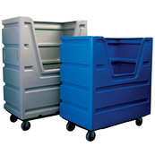 Blue, 48" x 28" x 55", 6" Corner Casters, 30 Bu. / 37 Cu. Ft., 1000lb Cap., Bulk Handling Starcart