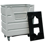 Grey, 48" x 28" x 55", 6" Corner Casters, 30 Bu. / 37 Cu. Ft., 1000lb Cap., Bulk Handling Starcart