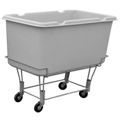 Grey, 33" x 19" x 28", 3" Corner Casters, 4 Bu. / 5 Cu. Ft., 200lb Cap., Elevated Starcart