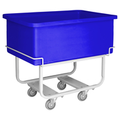 Blue, 48" x 24" x 36.5", 4" Corner Casters, 7 Bu. / 9 Cu. Ft., 1000lb Cap., Heavy Duty Elevated Starcart