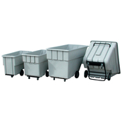 Grey, 63" x 35" x 40", 1.1 Cu. Yd., 500lb Cap. Medium Duty Tilt Truck
