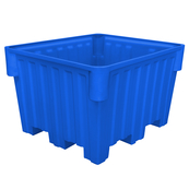 Blue, 48" x 42" x 30", 24 Cu. Ft., 1200lb Cap., Nesting Forklift Bin w/o Lid
