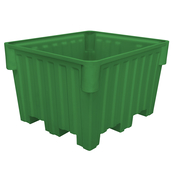 Green, 48" x 42" x 30", 24 Cu. Ft., 1200lb Cap., Nesting Forklift Bin w/o Lid