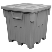 Grey, 44" x 44" x 46", 38 Cu. Ft., 2000lb Cap., Nesting Forklift Bin w/ Lid