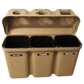 Sandstone , 54" x 19" x 38", 18 Gal. x 3 / 82 Litres x 3, Trio Bullseye